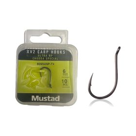 Mustad 60554NP Standart-No:6 - 10'lu Carp XV2 Chodda Special Olta İğnesi
