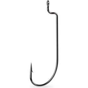 Mustad Offset Worm 39121NP-BN Black Nıckel-No:1-0 - 7'li Olta Iğnesi