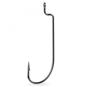 Mustad Offset Worm 39121NP-BN Black Nıckel-No:2-0 - 7'li Olta İğnesi