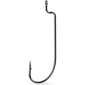 Mustad Offset Worm 39121NP-BN Black Nıckel-No:2-0 - 7'li Olta İğnesi