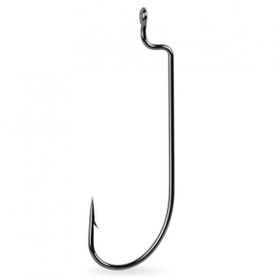 Mustad Offset Worm 39121NP-BN Black Nıckel-No:2-0 - 7'li Olta İğnesi