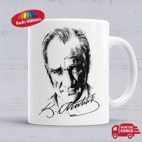 Mustafa Kemal Atatürk - İmzalı Kupa Bardak