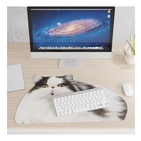 Mustard Fat Cat Mouse Pad