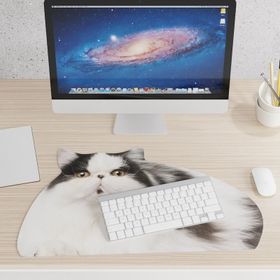 Mustard Fat Cat Mouse Pad
