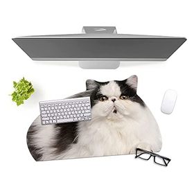 Mustard Fat Cat Siyah Beyaz Mouse Pad