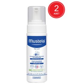Mustela 2x150 ml Yeni Doğan Konak Önleyici Köpük Bebek Şampuanı