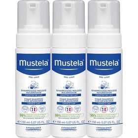 Mustela 3x150 ml Foam Shampoo Yenidoğan Konak Önleyici Köpük Şampuan