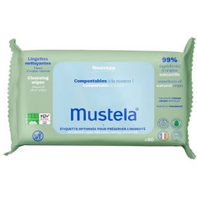 Mustela 60 Yaprak Kompost Edilebilir Islak Mendil