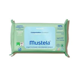 Mustela 60 Yaprak Kompost Edilebilir Islak Mendil