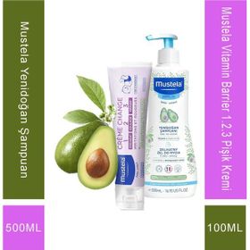 Mustela Baby 100 ml Oil Masaj Yağı + 100 ml Vitamin Barrier Cream 1.2.3 Pişik Kremi