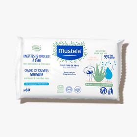 Mustela Organik Pamuklu 60 Yaprak Islak Mendil