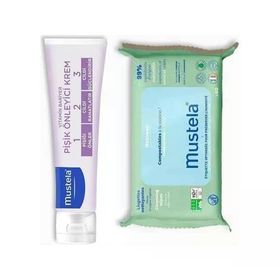 Mustela Vitamin Barrier 1-2-3 Cream 100 ml+60 Yaprak Kompost Edilebilir Islak Mendil
