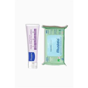 Mustela Vitamin Barrier 1-2-3 Cream 100 ml+60 Yaprak Kompost Edilebilir Islak Mendil