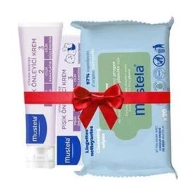Mustela Vitamin Barrier 1-2-3 Cream 100 ml+60 Yaprak Kompost Edilebilir Islak Mendil