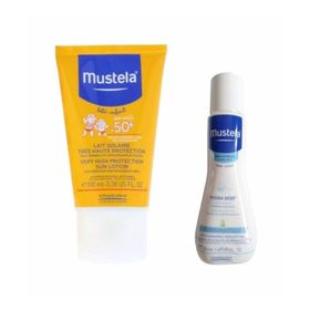 Mustela Yüksek Korumalı Spf 50+ 100 ml Güneş Losyonu+50 ml Hydra Bebe Şampuanı