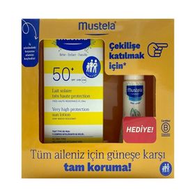 Mustela Yüksek Korumalı Spf 50+ 100 ml Güneş Losyonu+50 ml Hydra Bebe Şampuanı