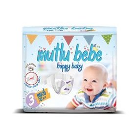 Mutlu Bebe No:3 Midi 28 Adet Bebek Bezi