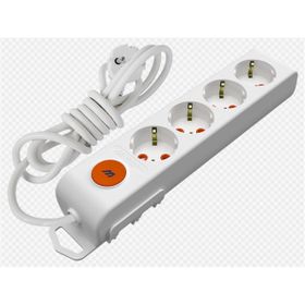 Mutlusan 001 175 410002 03 00 Ri-Tech 4'lü 3 m Anahtar Topraklı Grup Priz