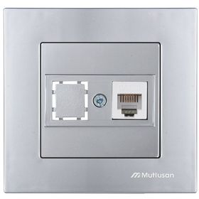 Mutlusan 1XRJ12 Inox Rita Mekanizma Tuş Telefon Prizi