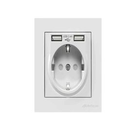Mutlusan 2 USB Portlu Sıva Altı Topraklı Priz