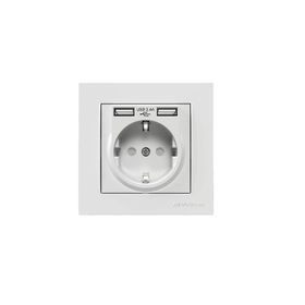 Mutlusan 2'li USB'li Topraklı Priz