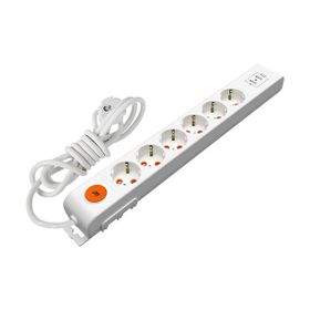 Mutlusan 3 mt Ritech 6'lı Ç.K. USB Topraklı Priz