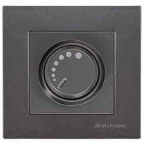 Mutlusan 600 W Çerçeveli Rita Füme Altın Işıklı Dimmer