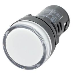 Mutlusan Beyaz 220v 22 mm Ledli Sinyal Lambası