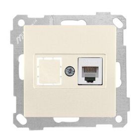 Mutlusan Candela 1RJ12 12 Adet Mek+tuş Krem Telefon Prizi
