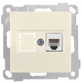 Mutlusan Candela 1RJ12 12 Adet Mek+tuş Krem Telefon Prizi