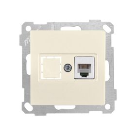 Mutlusan Candela 1RJ12 6 Adet Krem Mek+Tuş Telefon Prizi