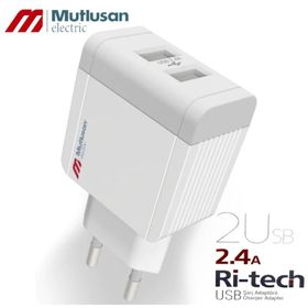 Mutlusan Ri-Tech 2'li 2.4A Usb Şarj Adaptör