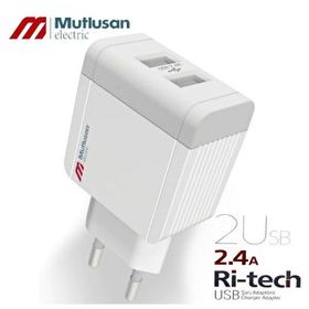 Mutlusan Ri-Tech 2'li 2.4A Usb Şarj Adaptör