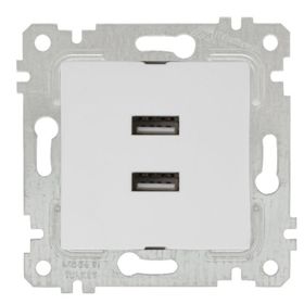 Mutlusan Rita Beyaz İkili Usb Şarj Prizi