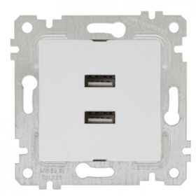 Mutlusan Rita Beyaz İkili Usb Şarj Prizi