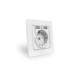 Mutlusan Rita Beyaz İkili Usb Topraklı Priz