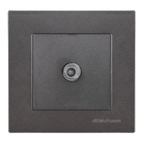 Mutlusan Rita Füme F Konnektörlü Çerçeveli Uydu Prizi