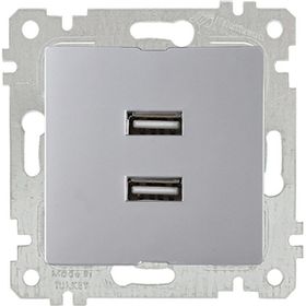 Mutlusan Rita Inox İkili Mekanizmalı Tuş USB Şarj Priz