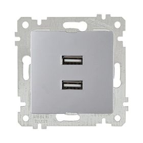 Mutlusan Rita Inox İkili Mekanizmalı Tuş USB Şarj Priz