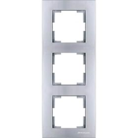 Mutlusan Rita Inox Üçlü Dikey Priz Çerçevesi