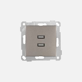 Mutlusan Rita Mekanizma Tuş Antrasit 2'li USB Şarj Prizi