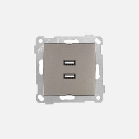 Mutlusan Rita Mekanizma Tuş Antrasit 2'li USB Şarj Prizi