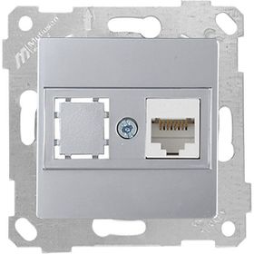 Mutlusan Rita Mekanizmalı 1xRJ45 Cat6 Inox Tuş Data Prizi