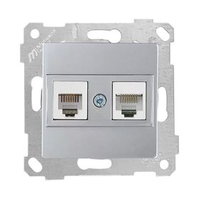 Mutlusan Rita Rj12 CAT5E Inox 5'li Paket Mekanizmalı Tuş Telefon Data Priz