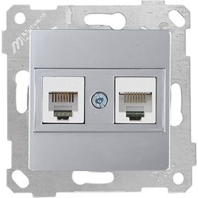 Mutlusan Rita Rj12 CAT5E Inox 5'li Paket Mekanizmalı Tuş Telefon Data Priz