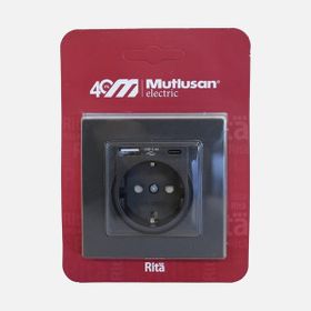 Mutlusan Rita USB Type-C Antrasit Priz