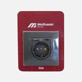 Mutlusan Rita USB Type-C Füme Priz