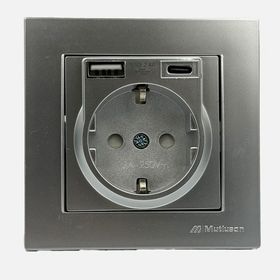 Mutlusan Rita USB Type-C Inox Priz