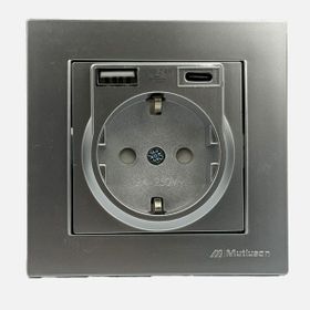 Mutlusan Rita USB Type-C Inox Priz