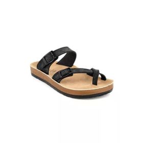 Muya 31030-430 Anny Siyah Nubuk Anatomik Taban Kadın Parmak Arası Terlik
